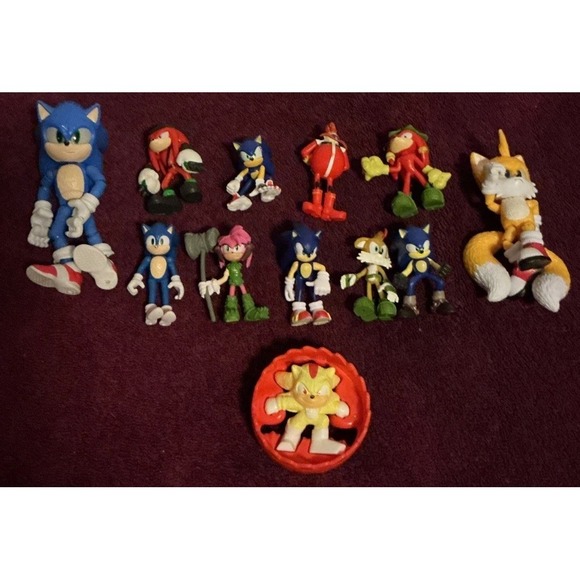 Sonic The Hedgehog Other - Iced Lot Of 12 Sonic Action Figures,  2" To‎ 5" Tall